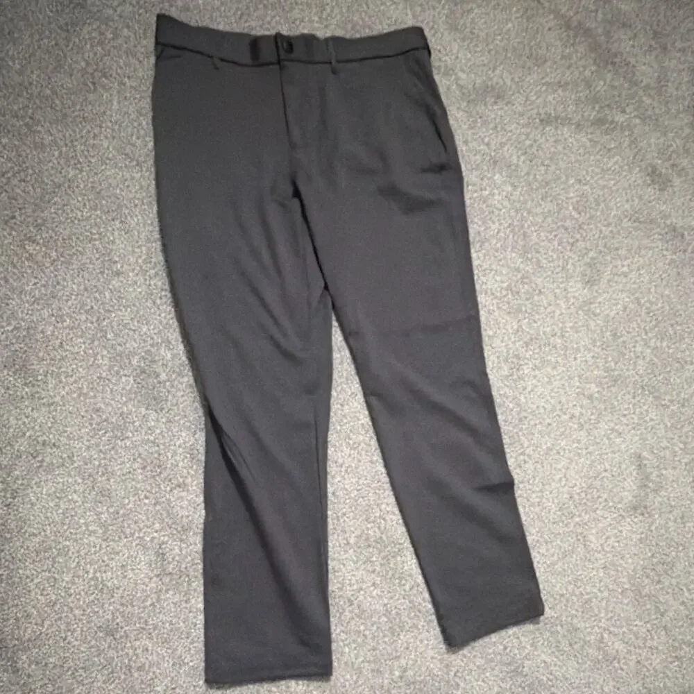 Greyson Men's Gray Solid Pants Regular Size 34/32 34